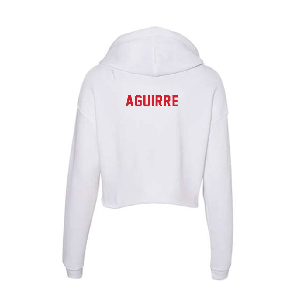 NC State - NCAA Football : Markel Aguirre - Women's Crop Fleece Hoodie-1
