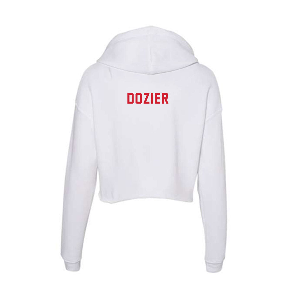 NC State - NCAA Football : Davion Dozier - Women's Crop Fleece Hoodie-1
