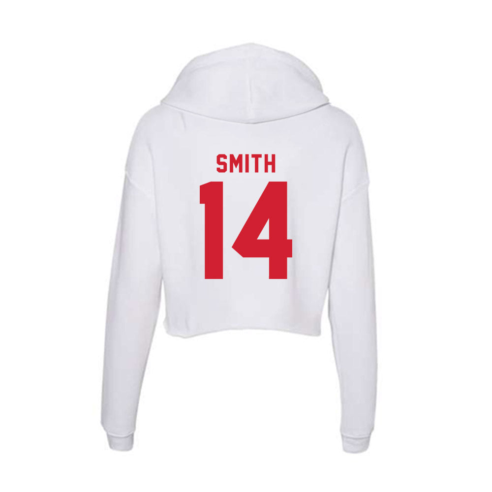 NC State - NCAA Football : Jacob Smith - Women's Crop Fleece Hoodie-1