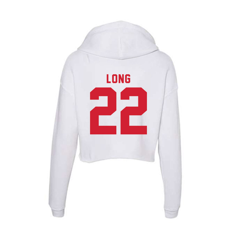 NC State - NCAA Women's Volleyball : Eva Long - Women's Crop Fleece Hoodie-1