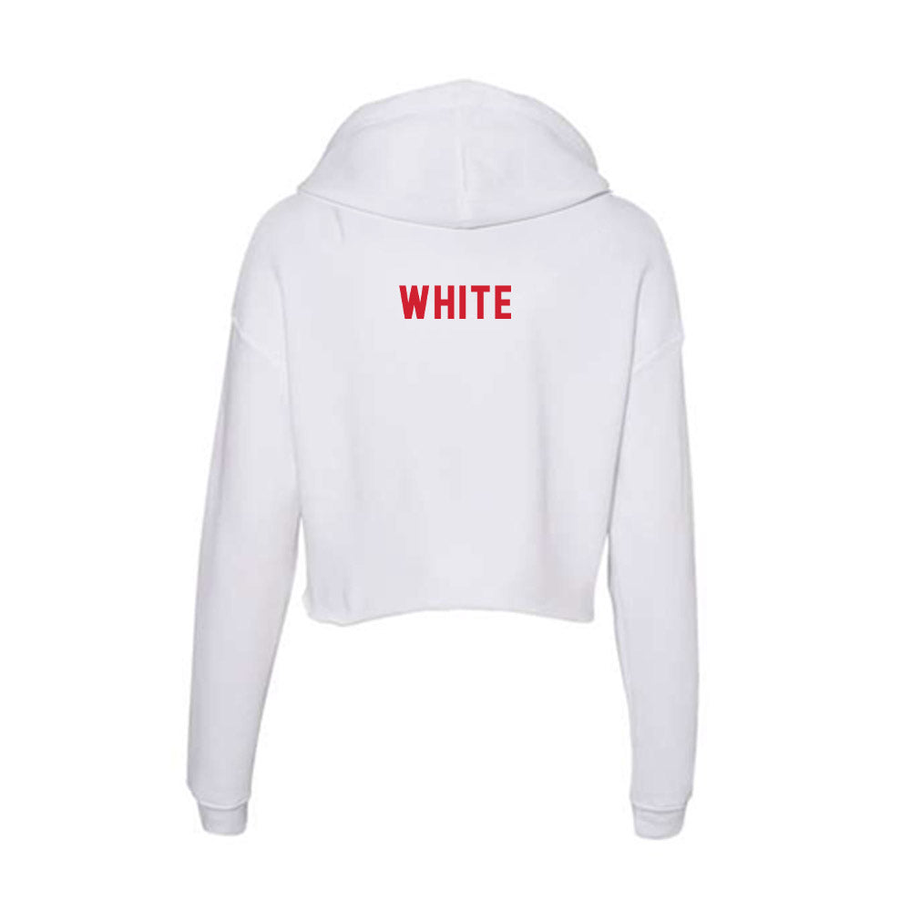 NC State - NCAA Football : Ty White - Women's Crop Fleece Hoodie-1