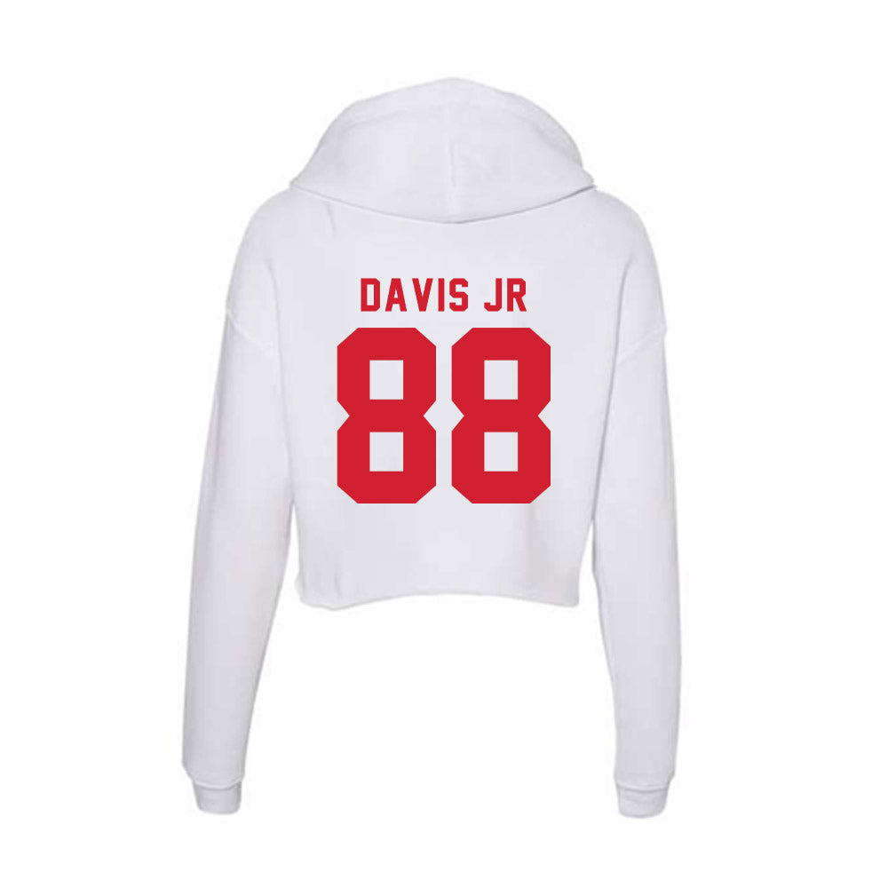 NC State - NCAA Football : Lamaris Davis Jr - Women's Crop Fleece Hooded Sweatshirt-1