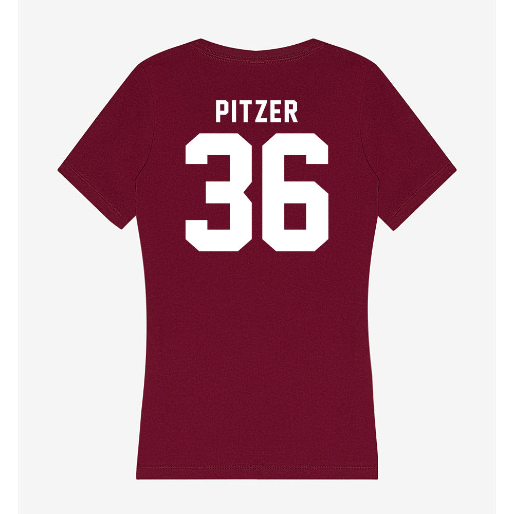Mississippi State - NCAA Baseball : Tyler Pitzer - Classic Shersey Women's V-Neck T-Shirt-1