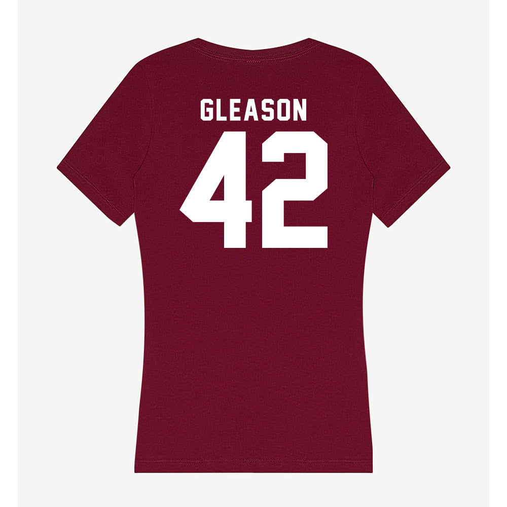 Mississippi State - NCAA Baseball : Jack Gleason - Classic Shersey Women's V-Neck T-Shirt-1