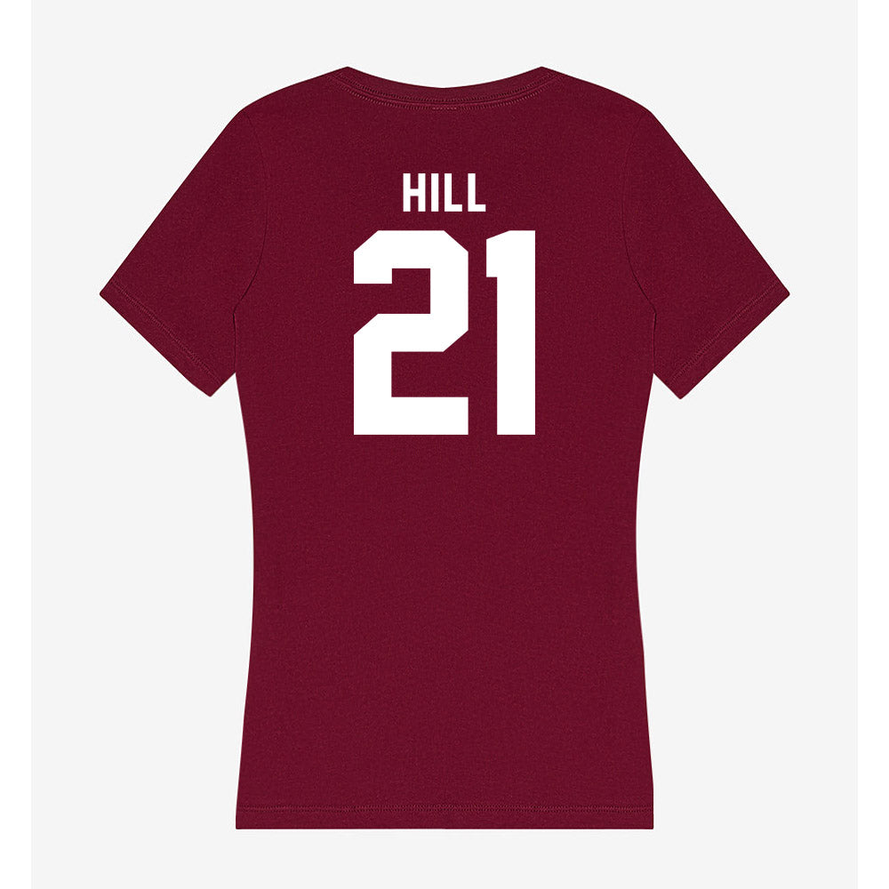 Mississippi State - NCAA Football : J.J. Hill - Classic Shersey Women's V-Neck T-Shirt-1