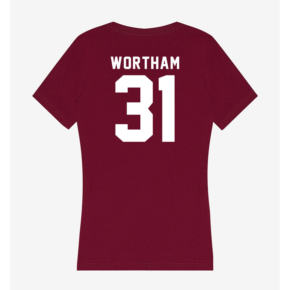 Mississippi State - NCAA Baseball : Charlie Wortham - Classic Shersey Women's V-Neck T-Shirt-1