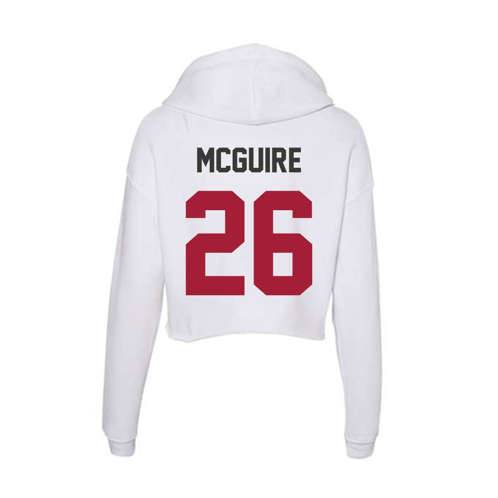 Arkansas - NCAA Baseball : Tate McGuire - Women's Crop Fleece Hoodie-1
