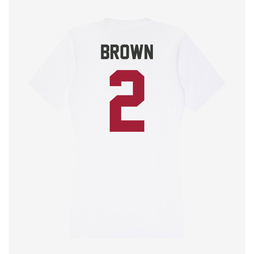 Arkansas - NCAA Men's Basketball : Amere Brown - Women's V-Neck T-Shirt-1