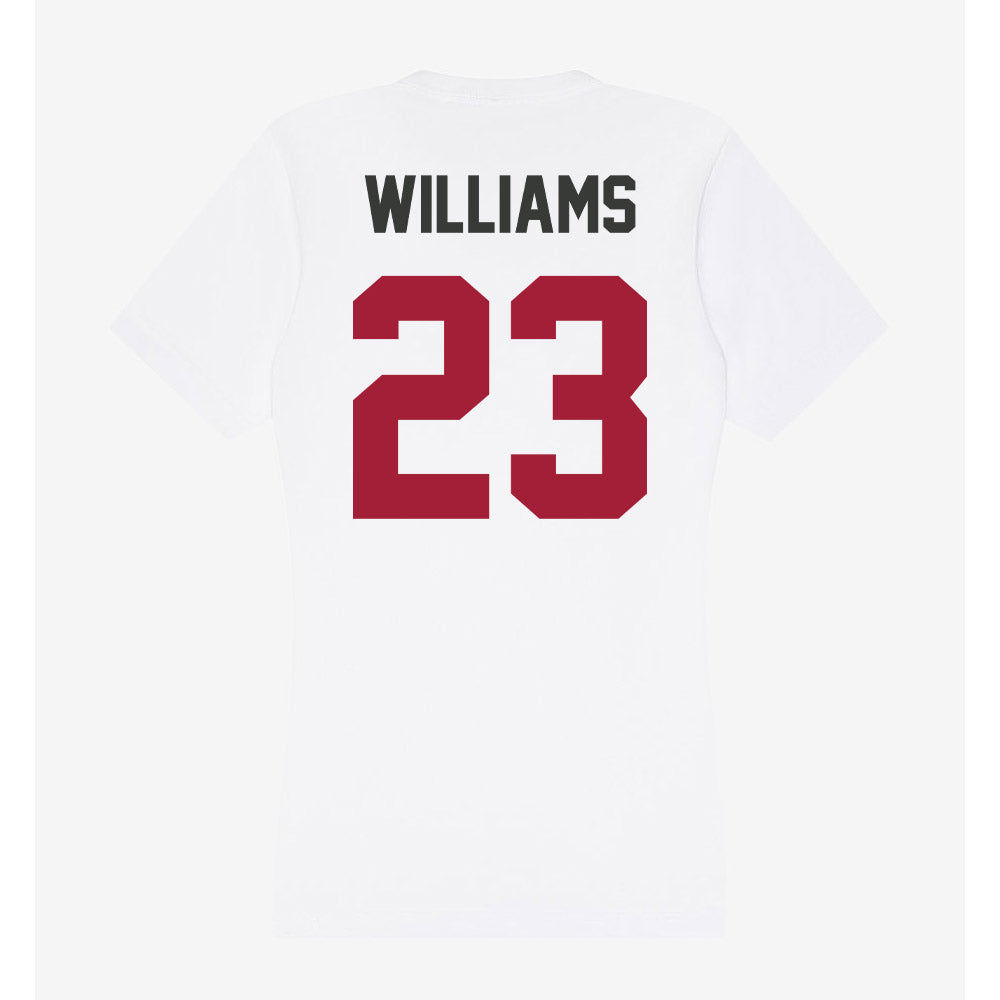 Arkansas - NCAA Football : Ian Williams - Women's V-Neck T-Shirt-1