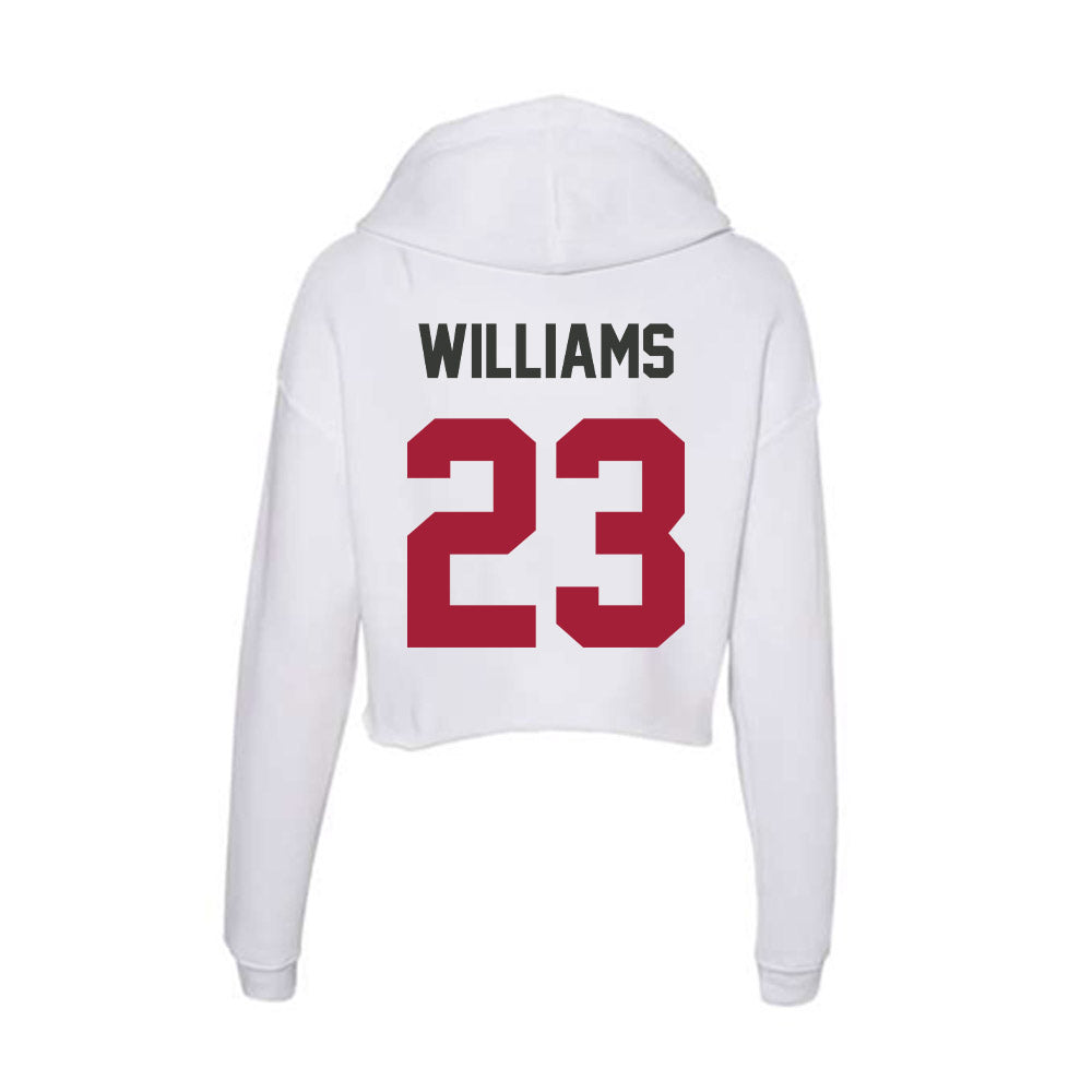 Arkansas - NCAA Football : Ian Williams - Women's Crop Fleece Hoodie-1