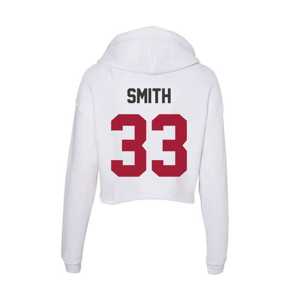 Arkansas - NCAA Football : Jakore Smith - Women's Crop Fleece Hooded Sweatshirt-1