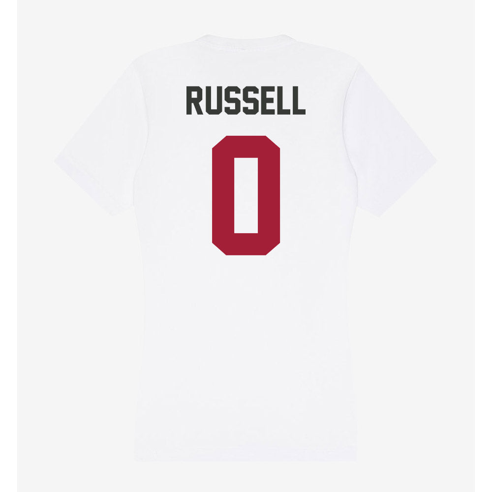 Arkansas - NCAA Football : Braylen Russell - Women's V-Neck T-Shirt-1