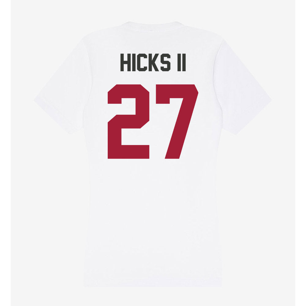Arkansas - NCAA Football : LaMarcus Hicks II - Women's V-Neck T-Shirt-1