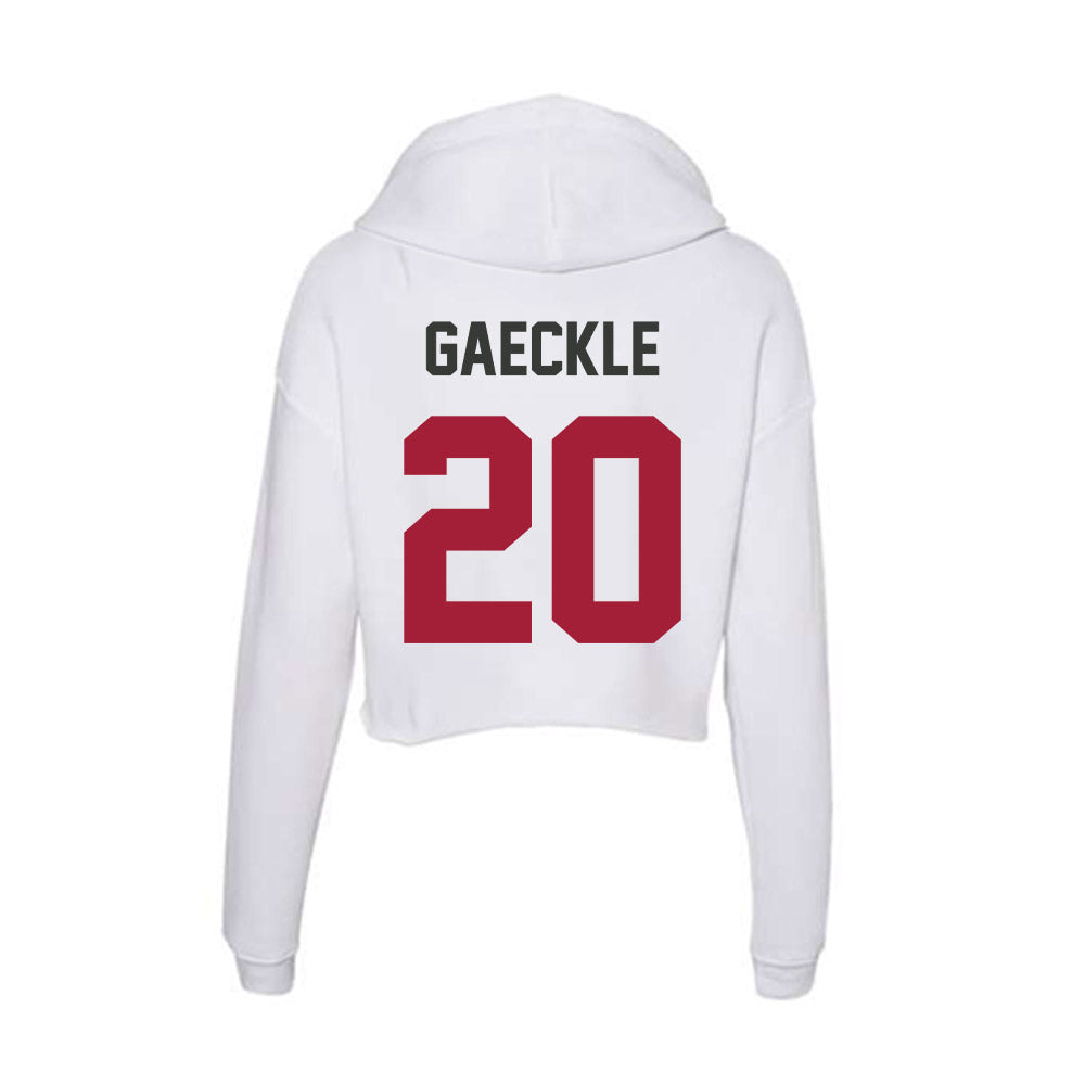Arkansas - NCAA Baseball : Gabe Gaeckle - Women's Crop Fleece Hoodie-1