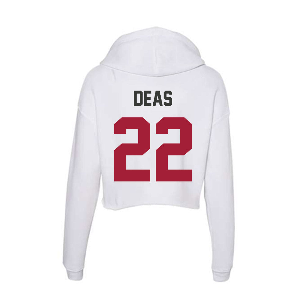 Arkansas - NCAA Women's Basketball : Bonnie Deas - Women's Crop Fleece Hoodie-1