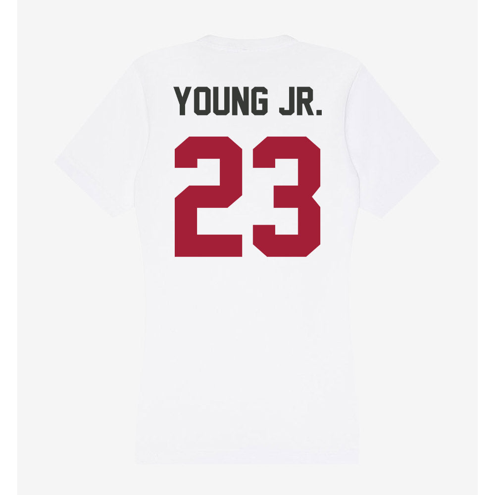 Arkansas - NCAA Football : Kevin Young Jr. - Women's V-Neck T-Shirt-1