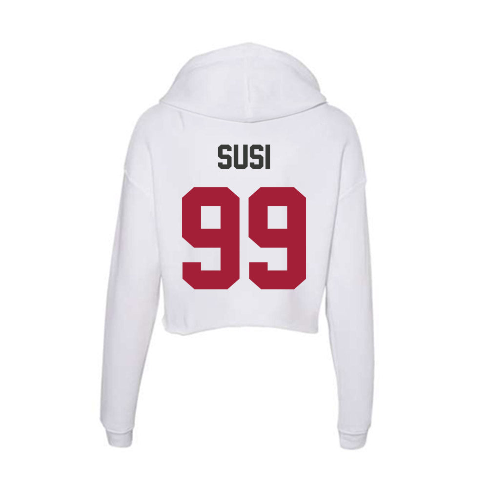 Arkansas - NCAA Women's Soccer : Zoe Susi - Women's Crop Fleece Hoodie-1