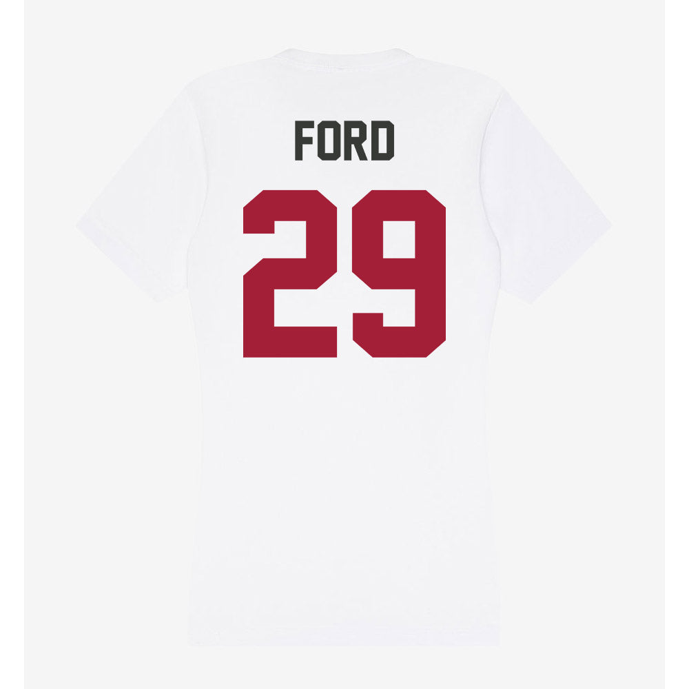 Arkansas - NCAA Football : Brandon Ford - Women's V-Neck T-Shirt-1