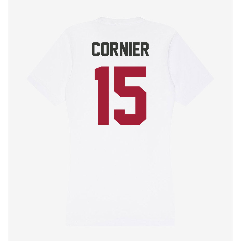 Arkansas - NCAA Women's Volleyball : Gaby Cornier - Women's V-Neck T-Shirt-1