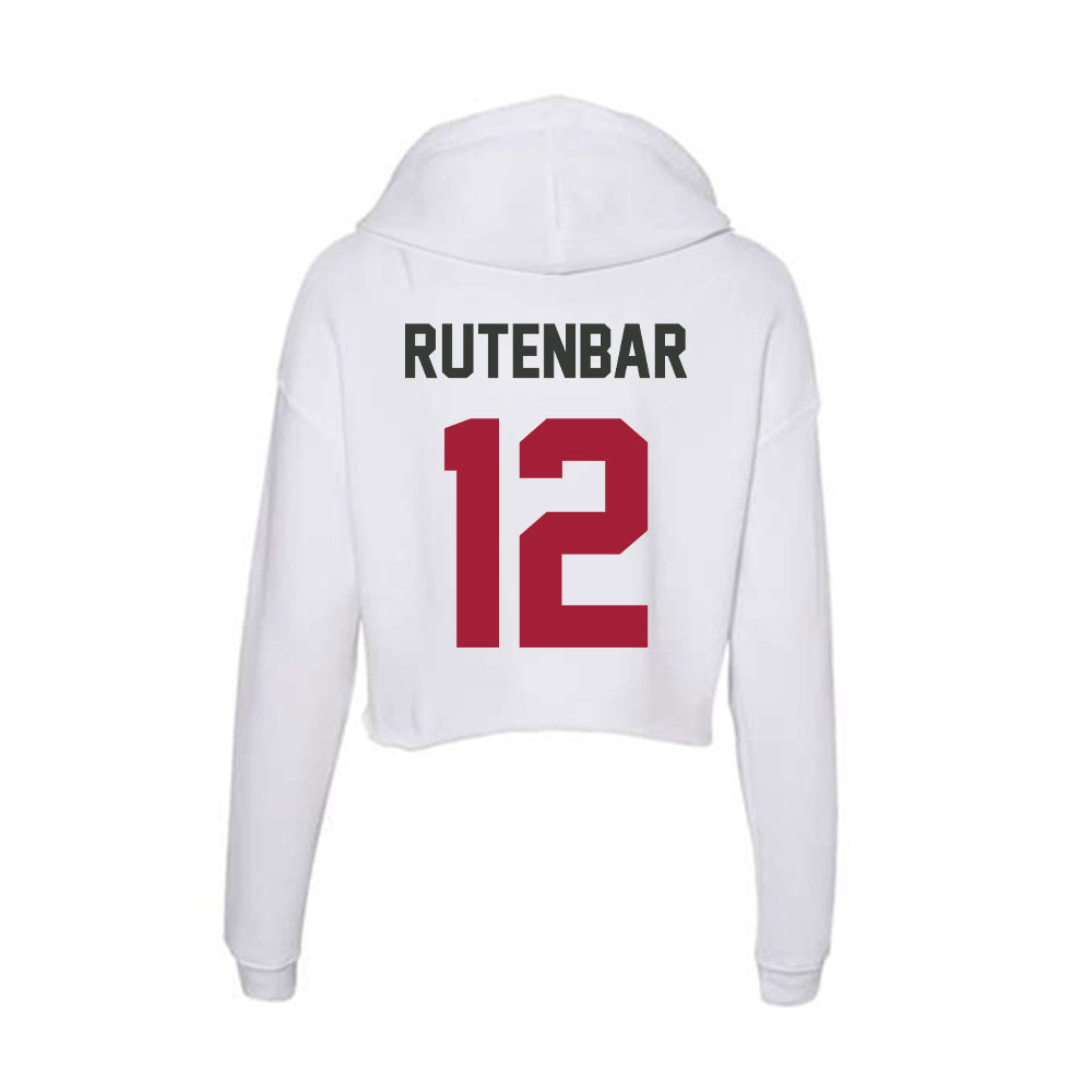 Arkansas - NCAA Baseball : Carter Rutenbar - Women's Crop Fleece Hoodie-1