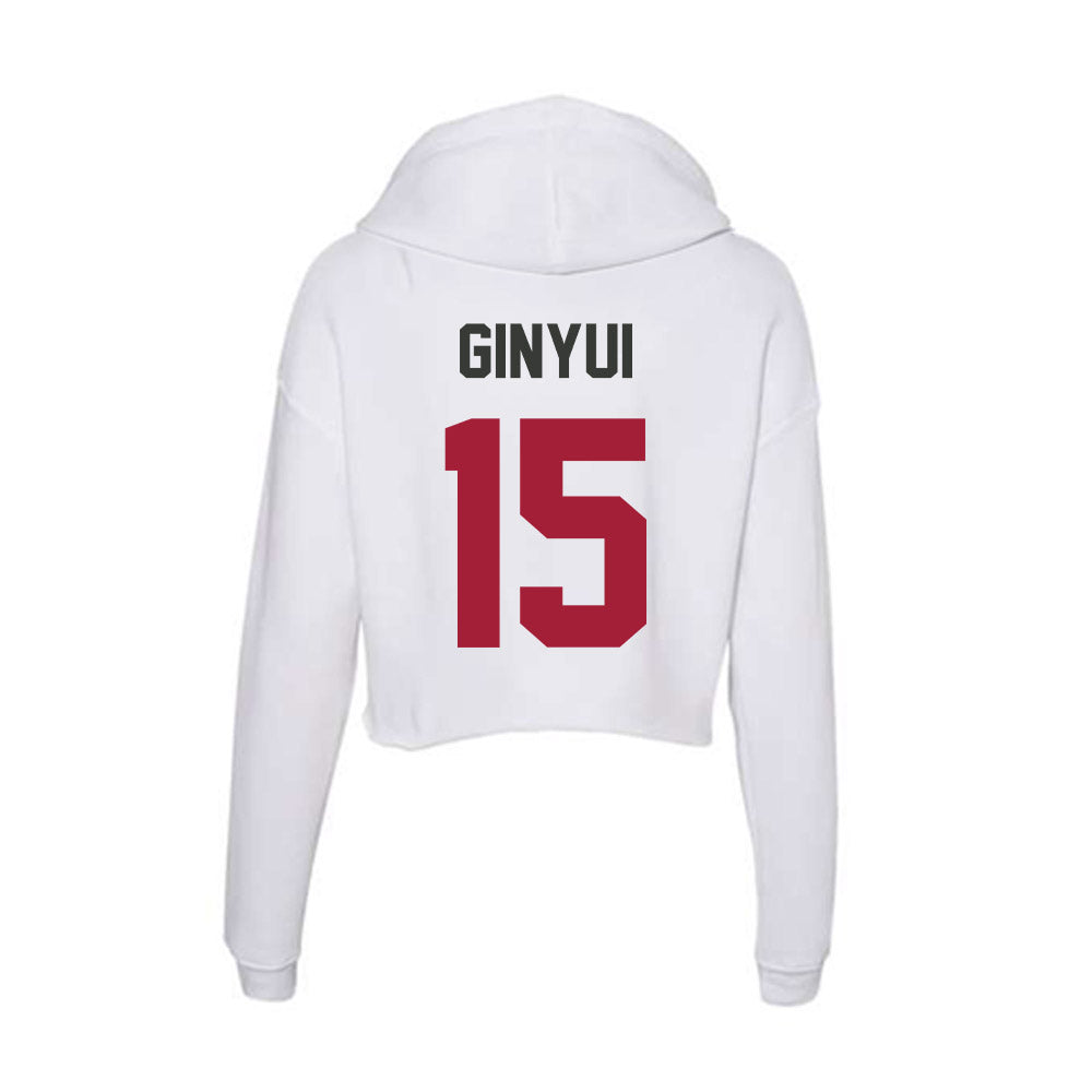 Arkansas - NCAA Football : Nsongbeh Ginyui - Women's Crop Fleece Hoodie-1