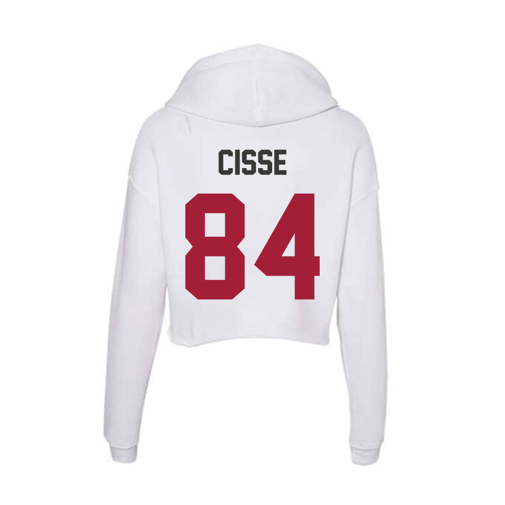 Arkansas - NCAA Football : Ismael Cisse - Women's Crop Fleece Hoodie-1