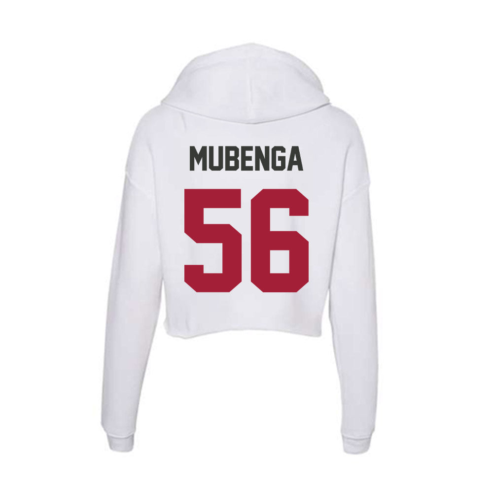 Arkansas - NCAA Football : Ben Mubenga - Women's Crop Fleece Hoodie-1