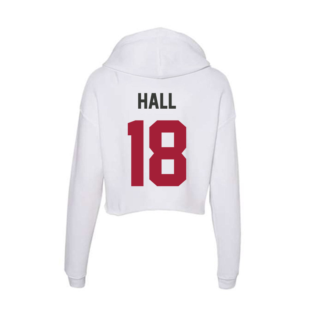 Arkansas - NCAA Football : Jude Hall - Women's Crop Fleece Hoodie-1