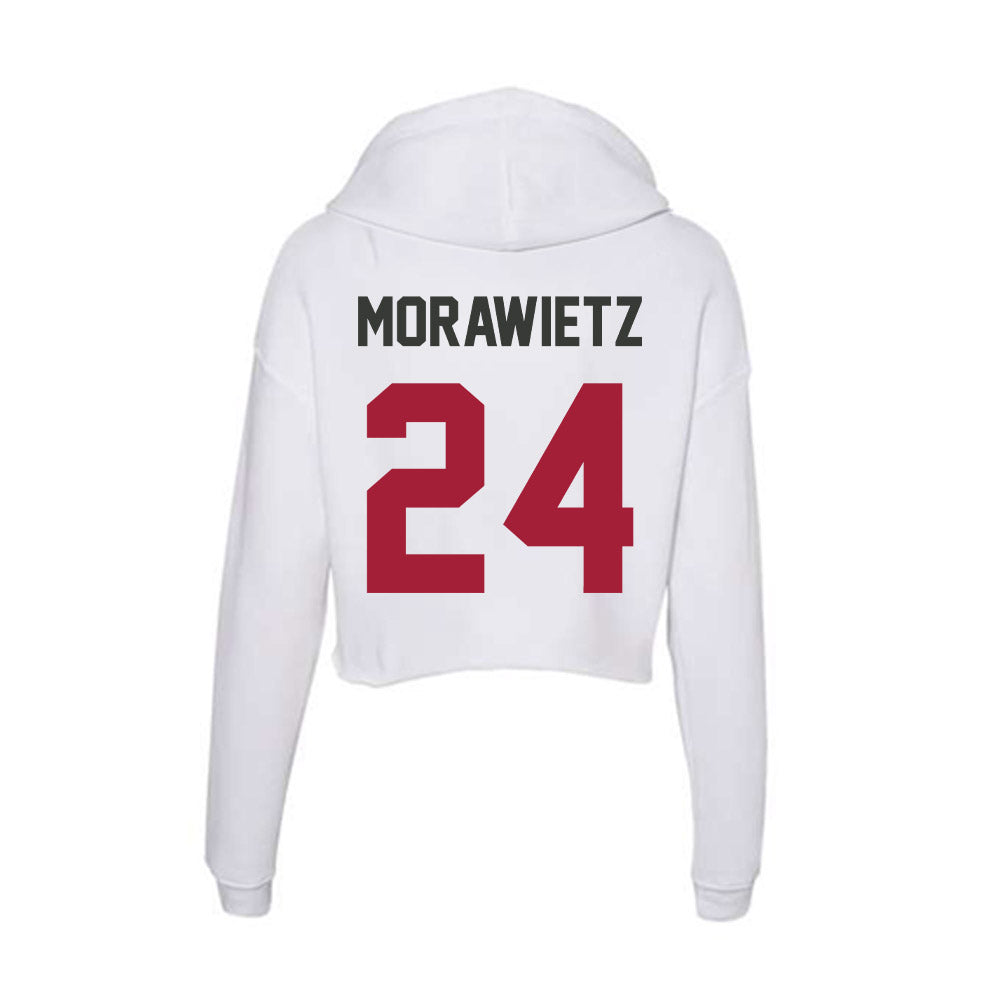 Arkansas - NCAA Women's Soccer : Kayla Morawietz - Women's Crop Fleece Hoodie-1