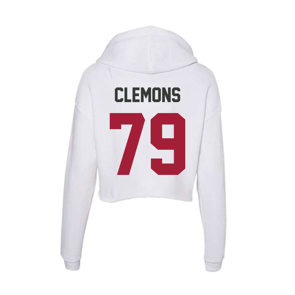 Arkansas - NCAA Football : Josiah Clemons - Women's Crop Fleece Hoodie-1