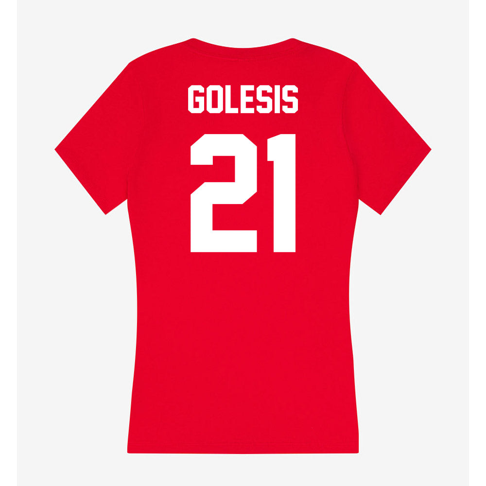 Gonzaga - NCAA Men's Soccer : Nico Golesis - Women's V-Neck T-Shirt-1