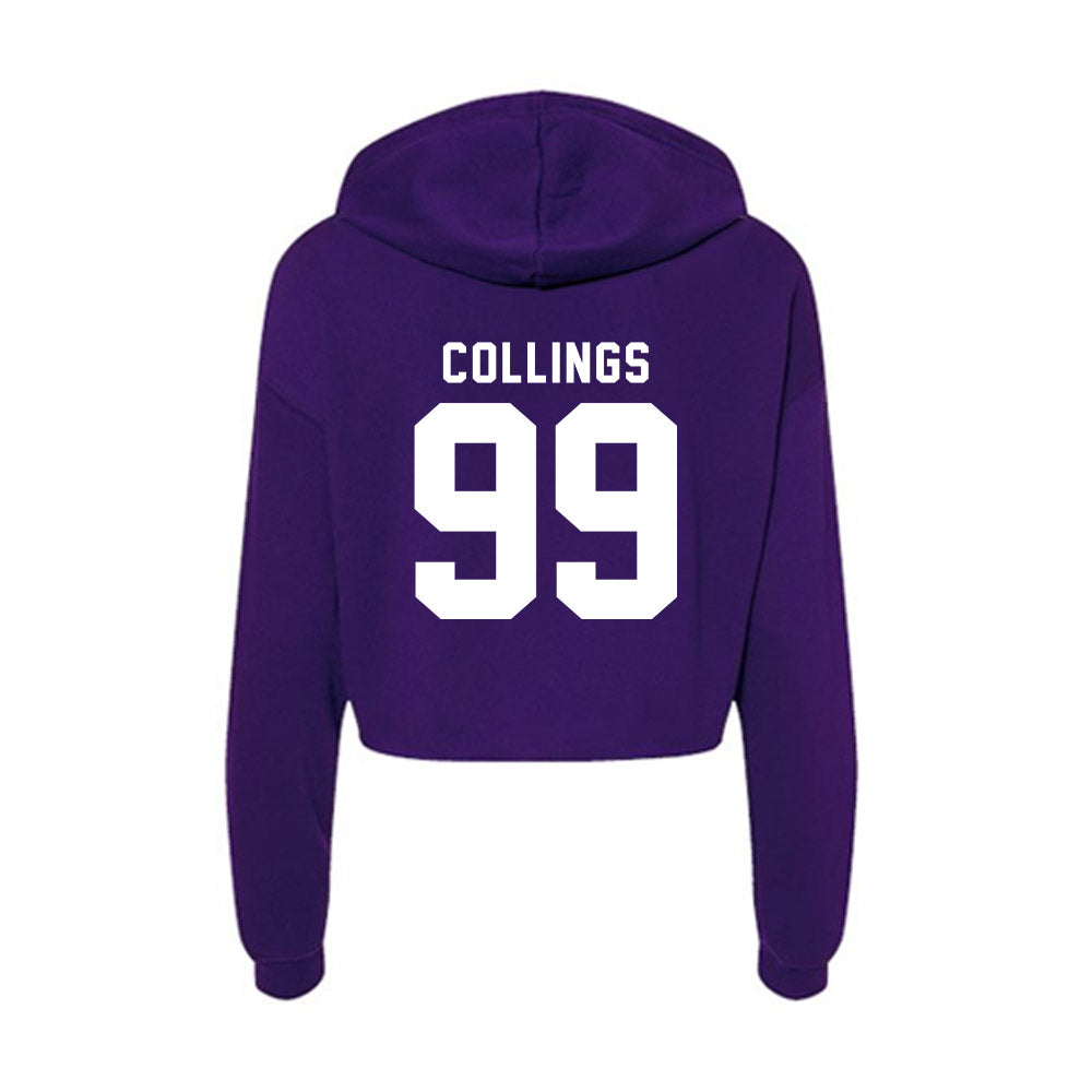 TCU - NCAA Women's Soccer : Eliza Collings - Women's Crop Fleece Hooded Sweatshirt-1