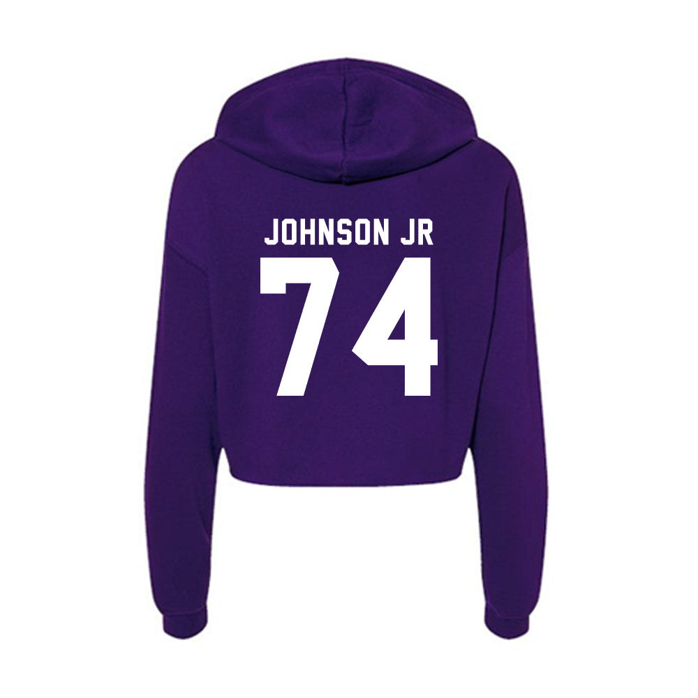TCU - NCAA Football : Vincent Johnson Jr - Women's Crop Fleece Hoodie-1