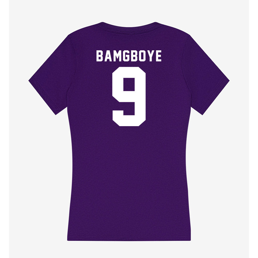 TCU - NCAA Men's Basketball : Luke Bamgboye - Women's V-Neck T-Shirt-1