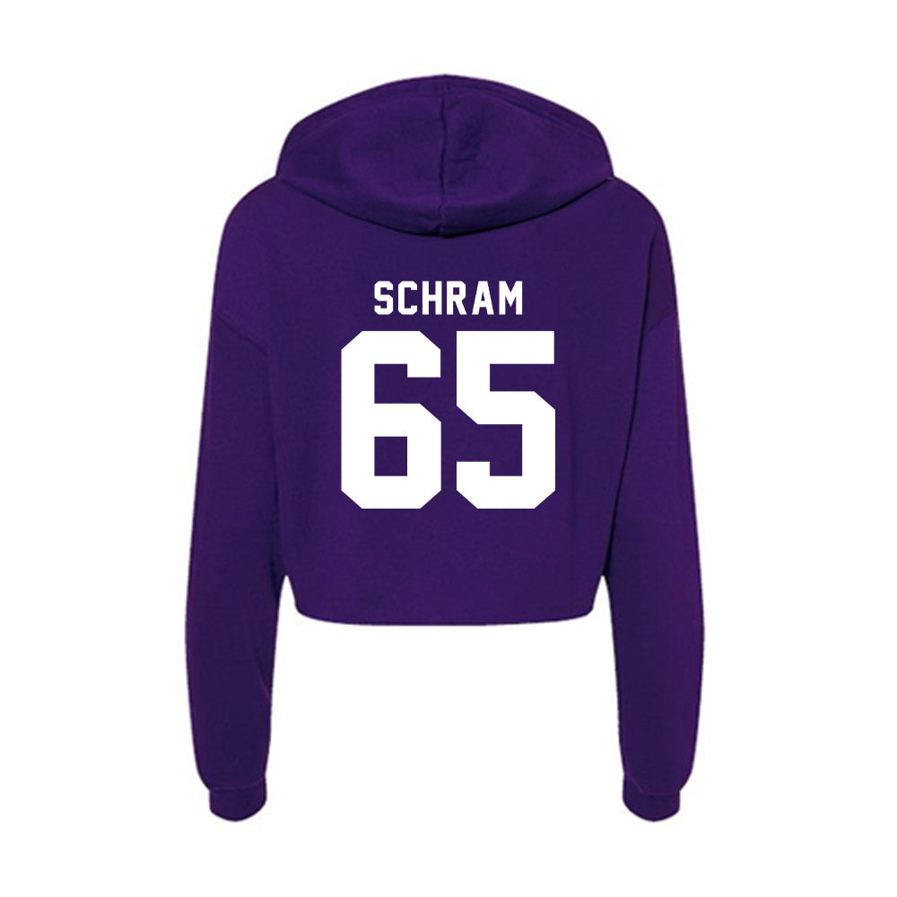 TCU - NCAA Football : Logan Schram - Women's Crop Fleece Hoodie-1