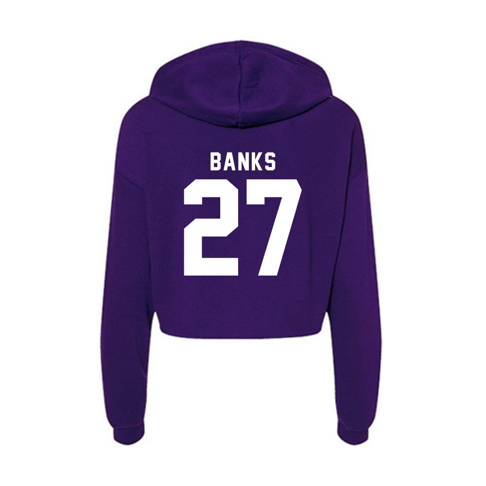 TCU - NCAA Women's Soccer : Camille Banks - Women's Crop Fleece Hooded Sweatshirt-1