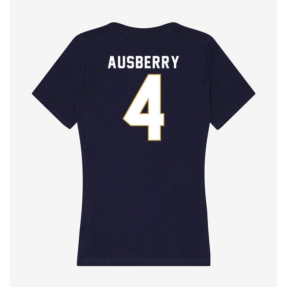 Notre Dame - NCAA Football : Jaiden Ausberry - Women's V-Neck T-Shirt-1