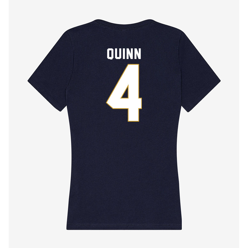 Notre Dame - NCAA Men's Ice Hockey : Michael Quinn - Women's V-Neck T-Shirt-1