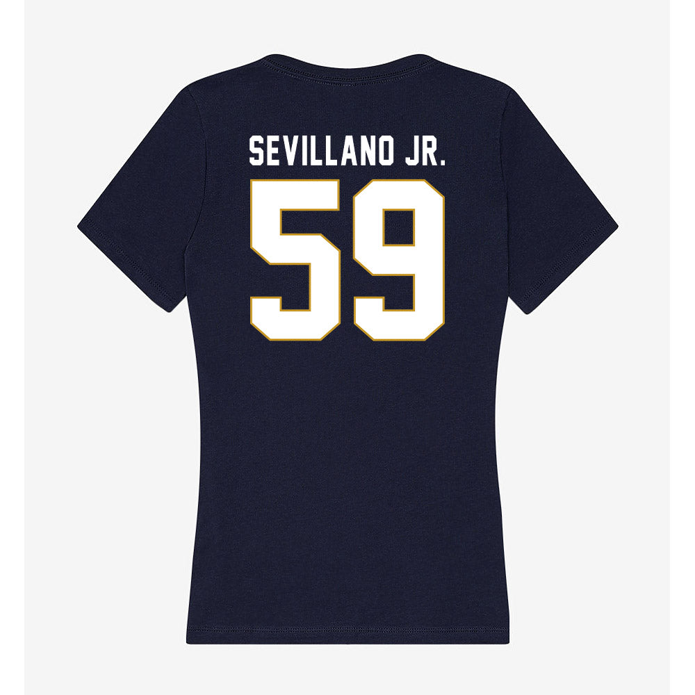 Notre Dame - NCAA Football : Sean Sevillano Jr. - Women's V-Neck T-Shirt-1