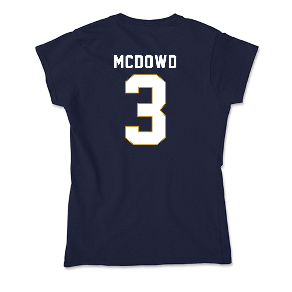 Notre Dame - NCAA Men's Soccer : Sean McDowd - Soft Style Women’s T-Shirt-1