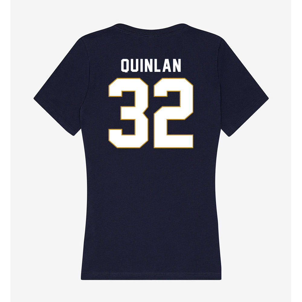 Notre Dame - NCAA Men's Ice Hockey : Patrick Quinlan - Women's V-Neck T-Shirt-1