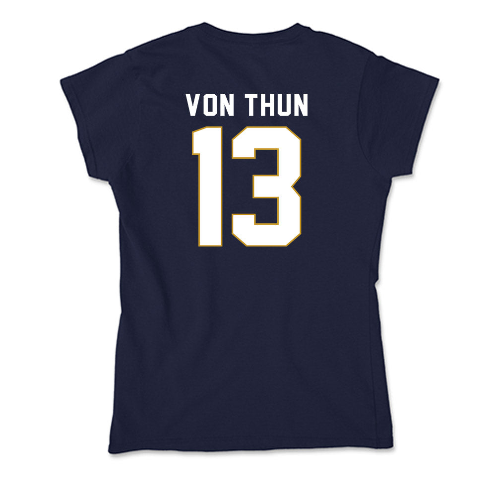 Notre Dame - NCAA Men's Soccer : Martin von Thun - Soft Style Women’s T-Shirt-1