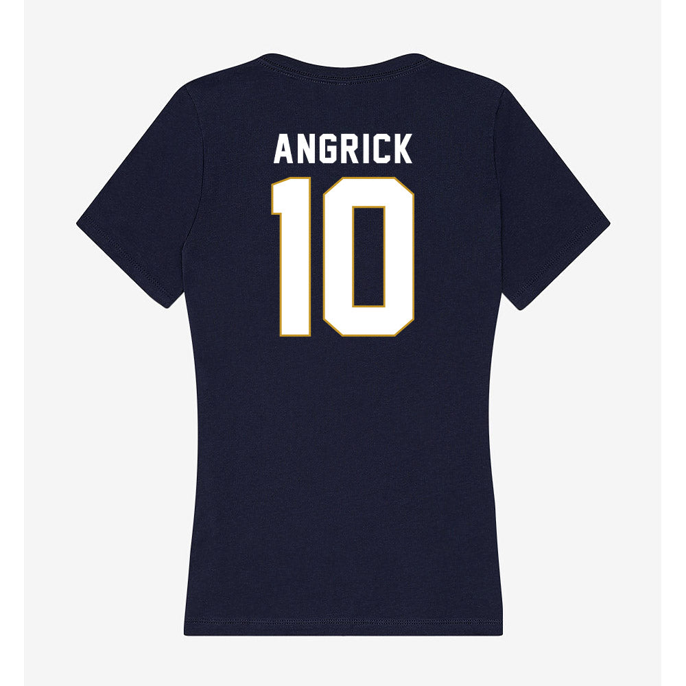 Notre Dame - NCAA Men's Lacrosse : Will Angrick - Women's V-Neck T-Shirt-1