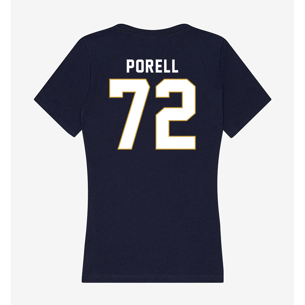 Notre Dame - NCAA Men's Lacrosse : Thomas Porell - Women's V-Neck T-Shirt-1