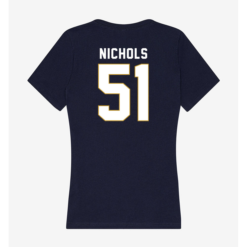 Notre Dame - NCAA Football : Ben Nichols - Women's V-Neck T-Shirt-1