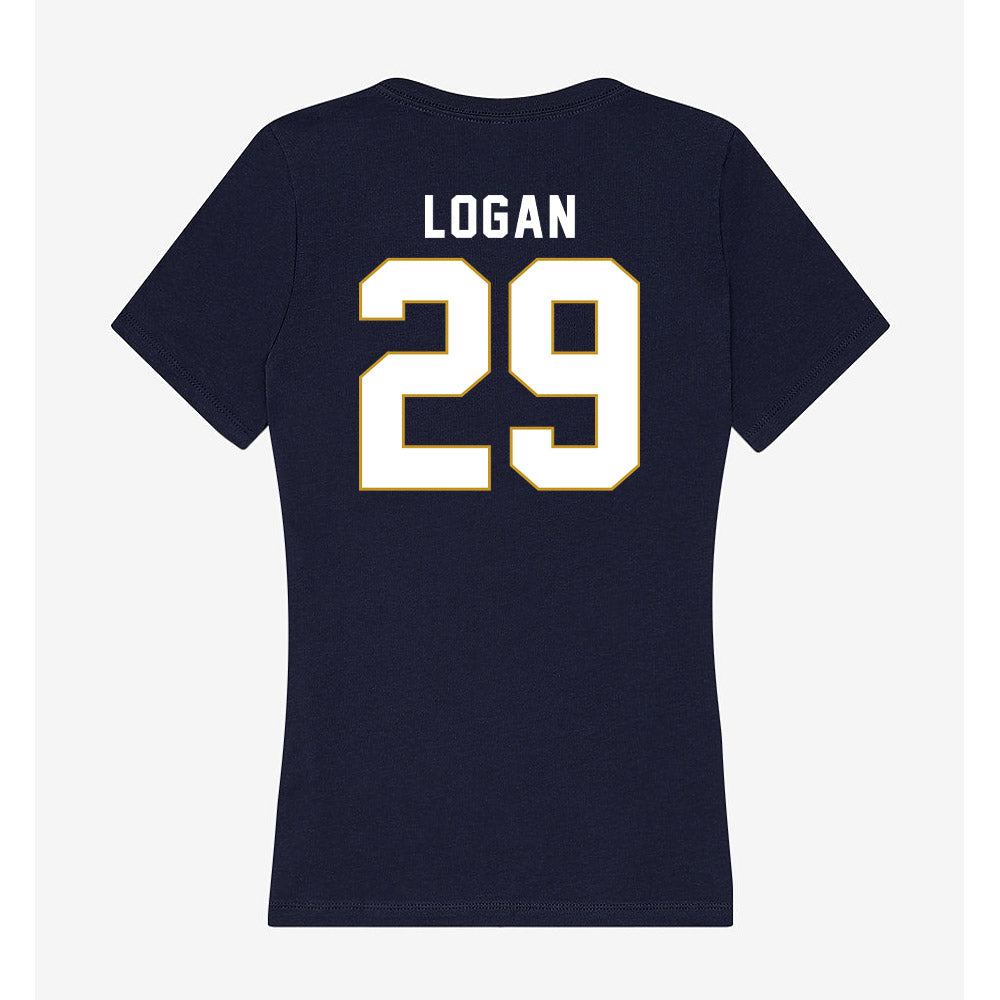 Notre Dame - NCAA Football : Brandon Logan - Women's V-Neck T-Shirt-1