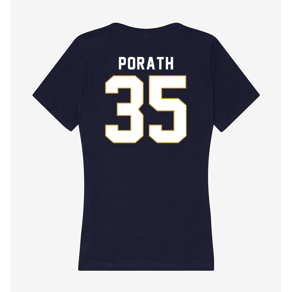 Notre Dame - NCAA Football : Spencer Porath - Women's V-Neck T-Shirt-1