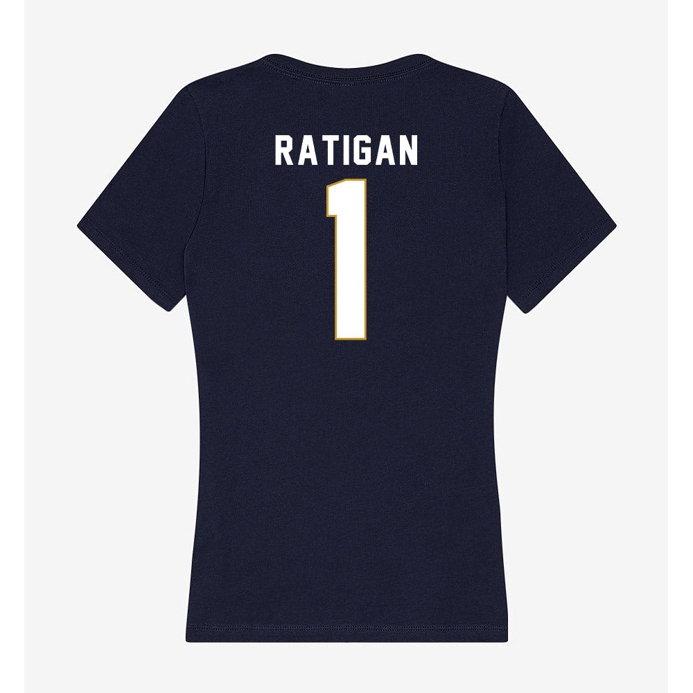 Notre Dame - NCAA Women's Basketball : Kelly Ratigan - Women's V-Neck T-Shirt-1
