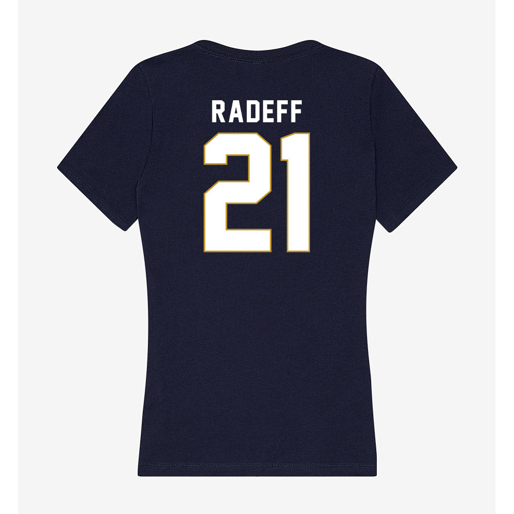 Notre Dame - NCAA Women's Volleyball : Mia Radeff - Women's V-Neck T-Shirt-1