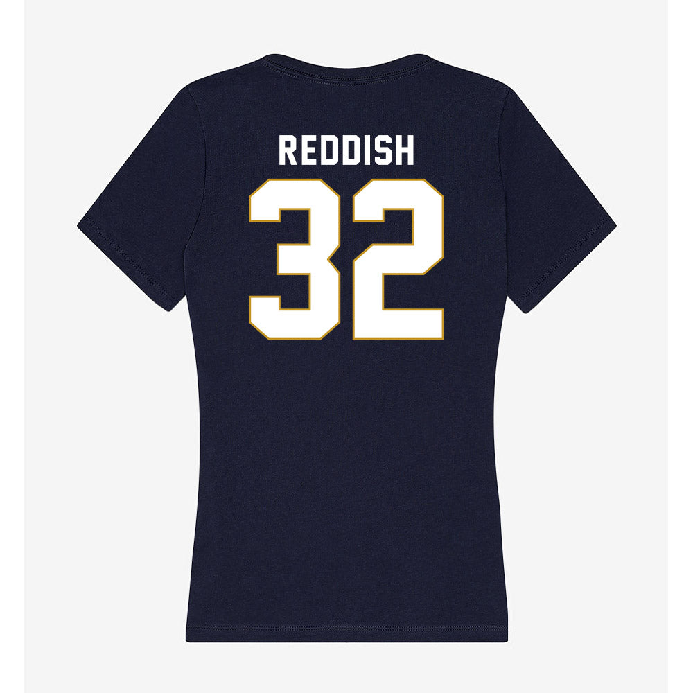Notre Dame - NCAA Football : Nick Reddish - Women's V-Neck T-Shirt-1